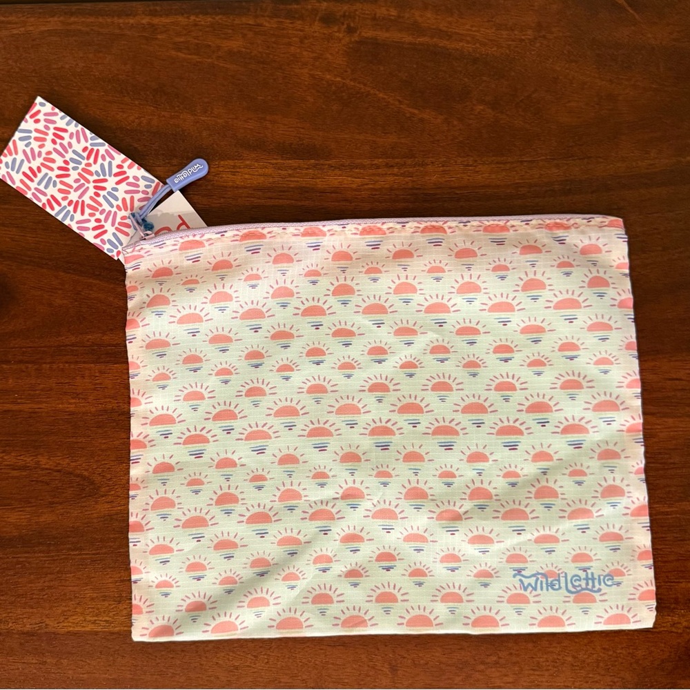 Kids Patterned Pouch - Pink and White